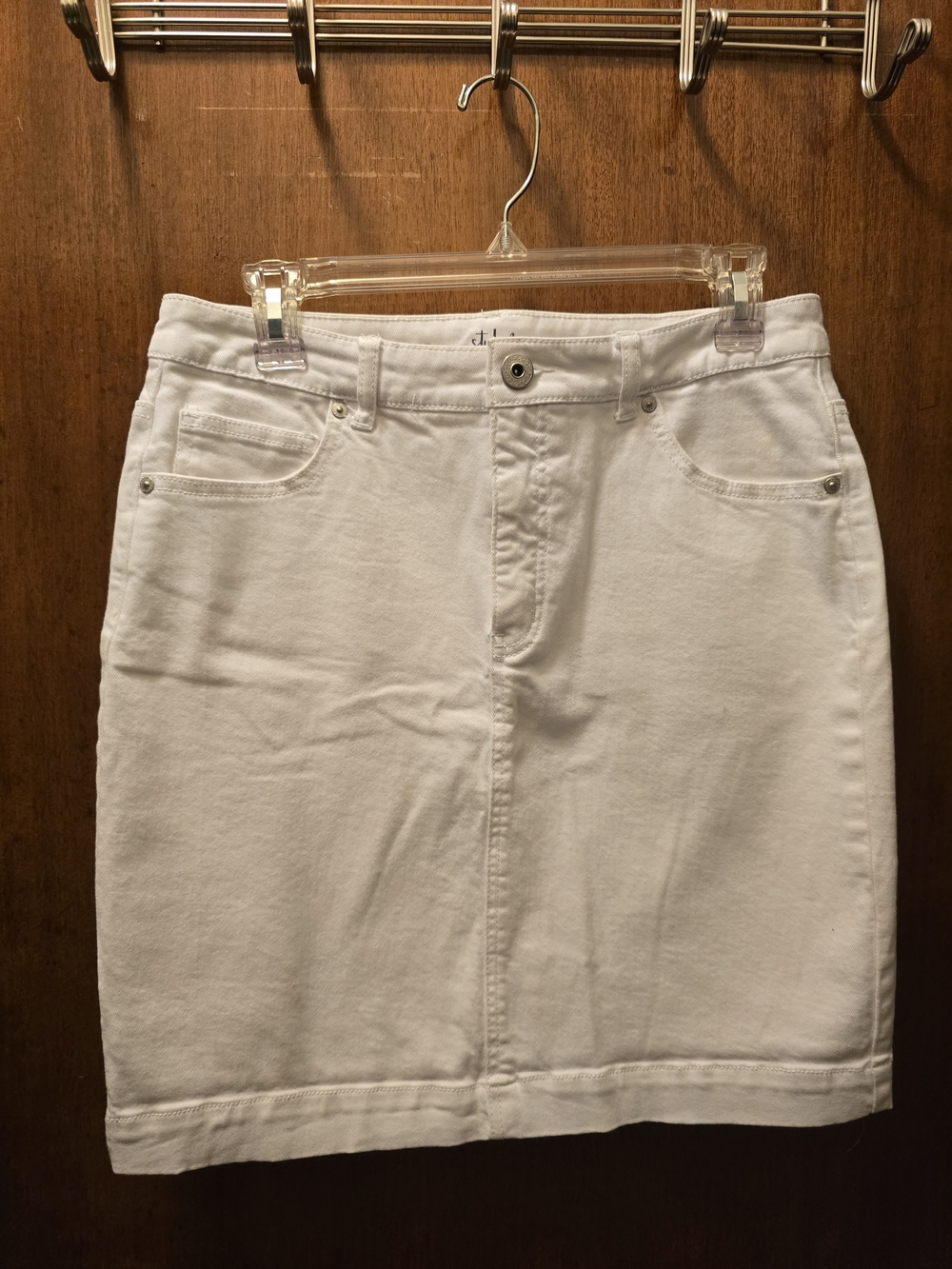 Style & Co. White Denim Pencil Skirt